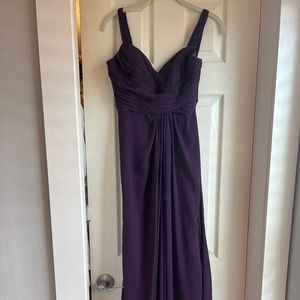 Plum floor length dress